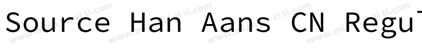 Source Han Aans CN Regular字体转换